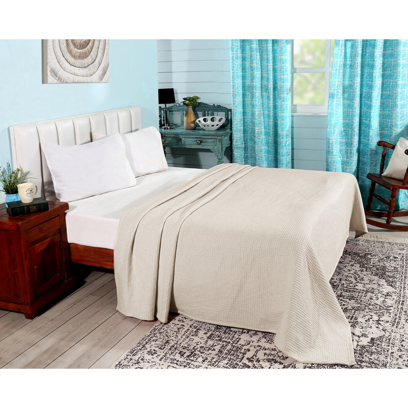 Janiya Full Size Oatmeal Cotton Reversible Blanket