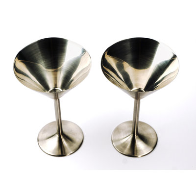 Schurman 8oz. Stainless Steel Martini Glass Set