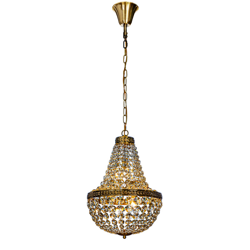 Agarwal 4 - Light Empire Glam Chandelier with Crystal Accents for Foyer