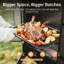Fumoir à barbecue vertical 30 pouces 725 pouces carrés Régulateur de température précis avec ensemble de pieds