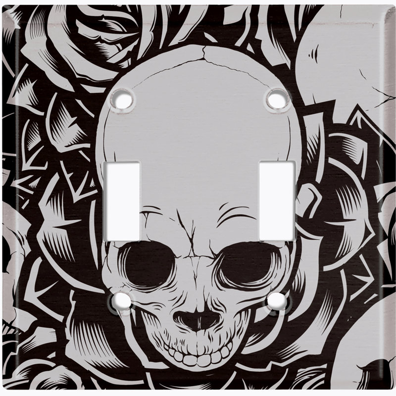 Patterned 2 - Gang Toggle Light Switch Standard Wall Plate