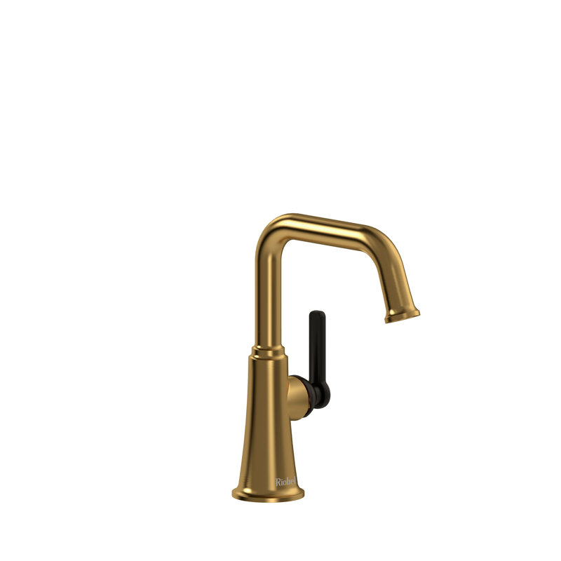 Robinet de salle de bain à trou unique avec drain en U Momenti ™, Or brossé, Croix 2