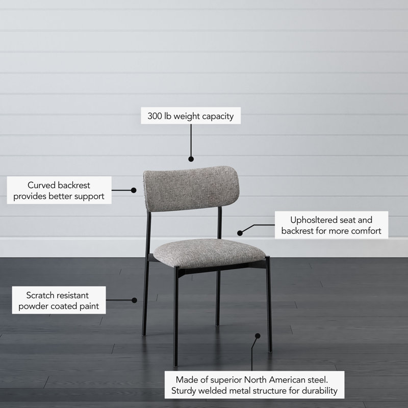 Chaises de salle à manger rembourrées Yasmina, Beige