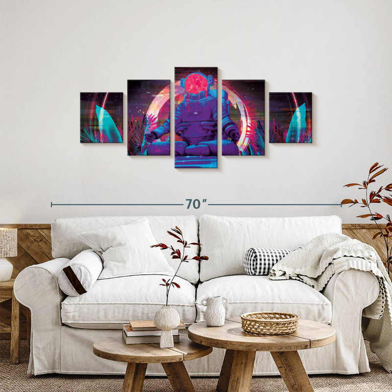 Meditating Astronaut, 24" H x 55" W
