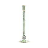 F2023 14'' H Glass Tabletop Candlestick