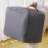 Portable Quilt Storage Bags for Clothes Blankets, 3Pcs Tweed Style Foldable Organizer Bags with Leather Handles, Oxford Fabric Large Capacity Storage for Comforter Seasonal Clothing, Clear Window Waterproof Moisture-Proof-1745355610