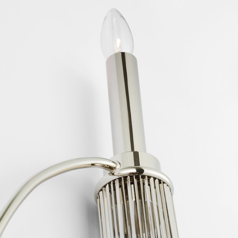 Sutton Double Sconce, Polished Nickel