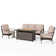 Arwand Outdoor Patio Conversation Set with Fire Pit Table & Optional Ottomans