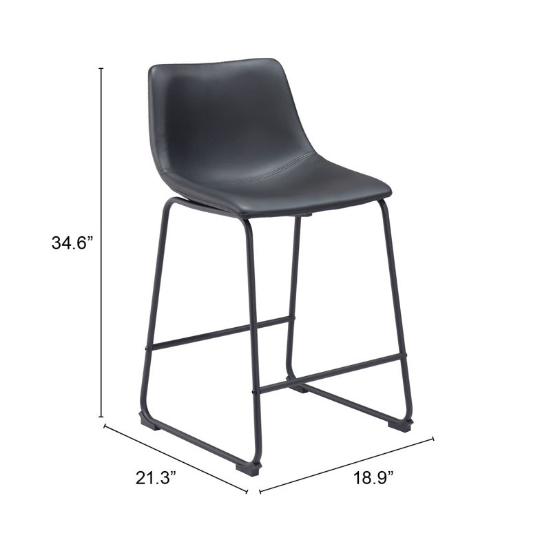 Tabouret intelligent, Tabouret de comptoir (siège d'une hauteur de 24 p, Noir, noir, noir, noir