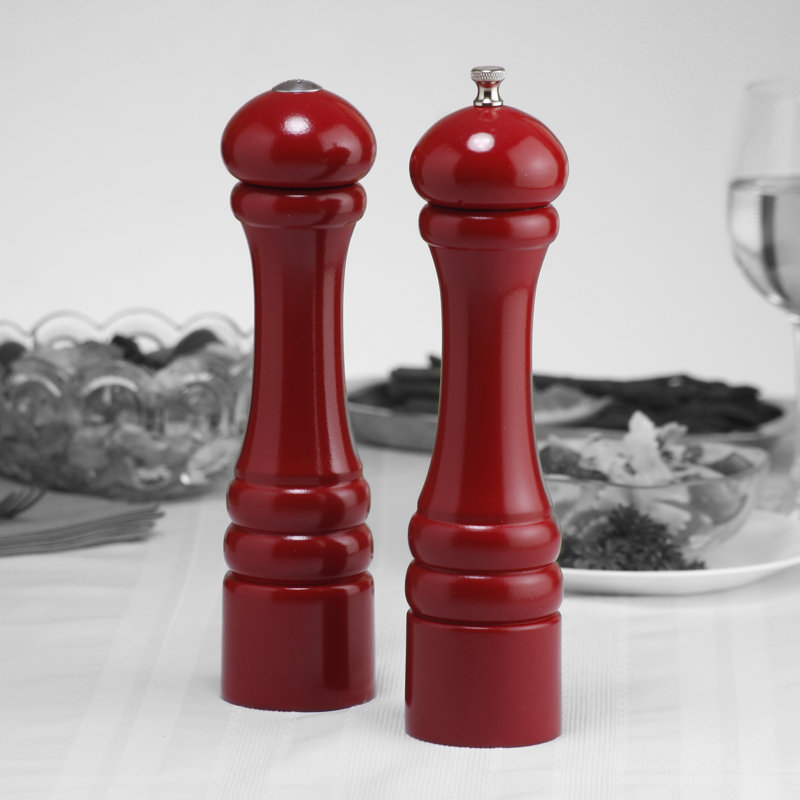 10" Imperial Pepper Mill & Shaker Set, Candy Apple