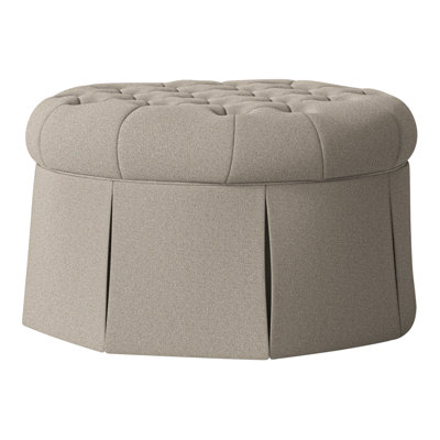 Alma 35" Tufted Round Cocktail Ottoman