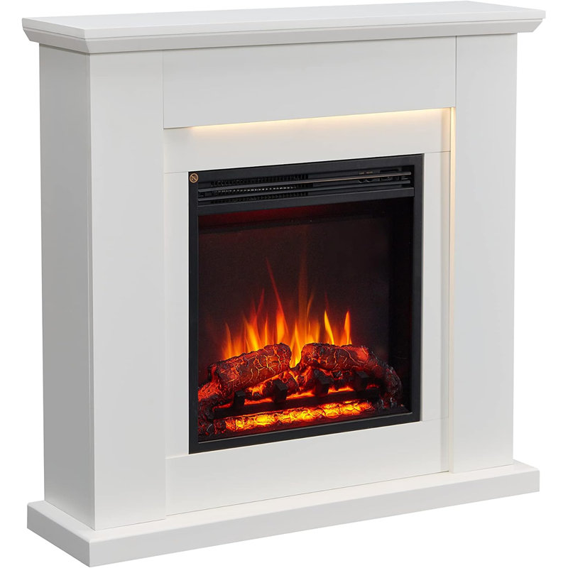 STRATFORD FLAMME 89cm W Electric Fireplace, White