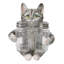 Figurine mignonne chaton gris
