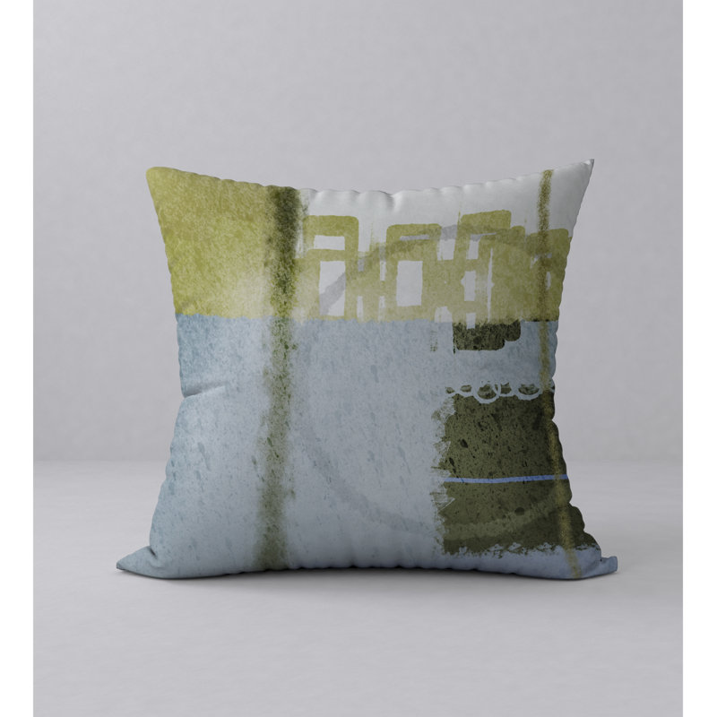 Abstract Throw Pillow, 18" H x 18" W