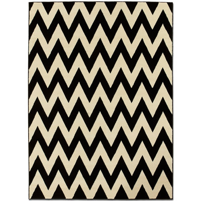 Tapis noir/beige