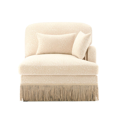 Sofa RSF Leopard Chenille W/Pillows -Beige Coffee