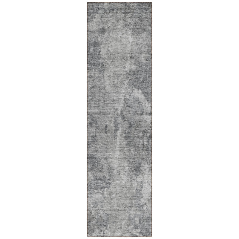 Tapis de couloir d'extérieur 8 po gris