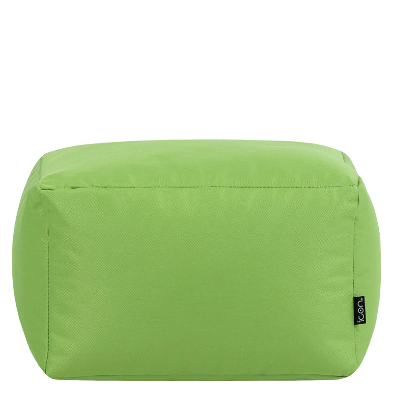  38Cm Round Pouffe Ottoman, Lime Green