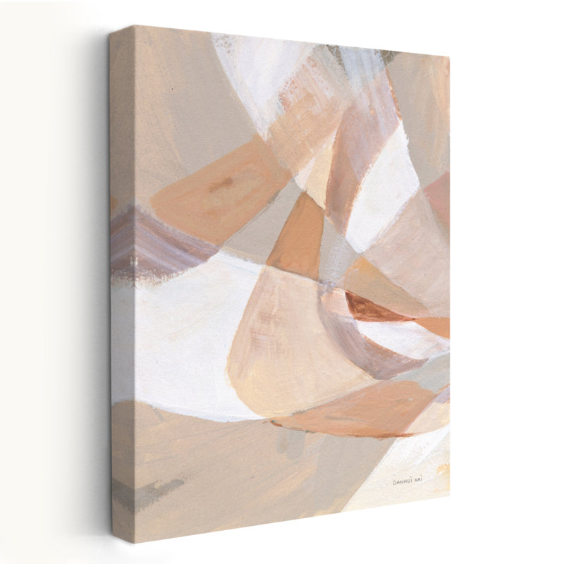 Abstrait et beige dans des pièces d'art, H 24 po x l 16 po