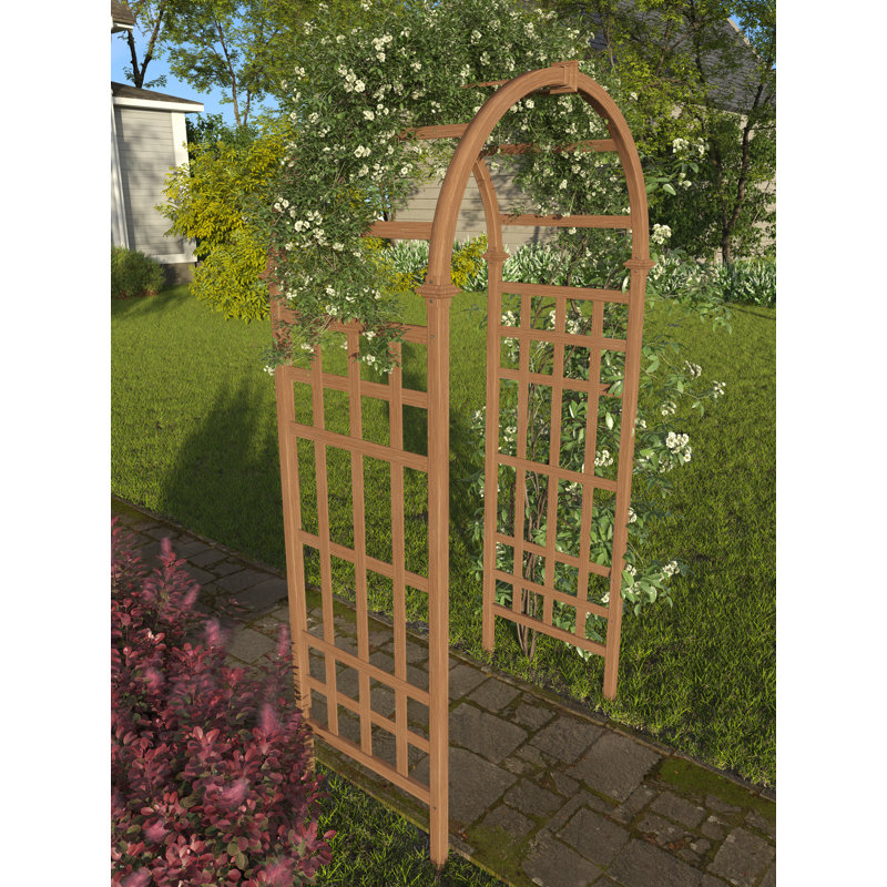 39 W x 23 D Polyvinyl Chloride (PVC) Arbor in Brown