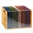 Clear File Box Organizer, Bamboo Hanging Folder Storage Boxes, Filing Crate Bin Holder With Handle For Home Office Desk, Letter Size
