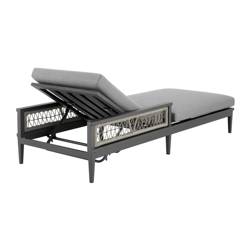 Chaise longue inclinable simple avec coussins 82,5 po Evalyn