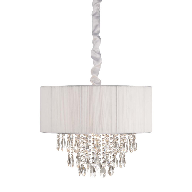 6 - Light Semi Flush Mount, White