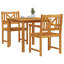 2 - Person Solid Wood Patio Dining Set Square Table-693459118