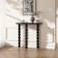 Console demi-cercle en bois massif noir-2110915080