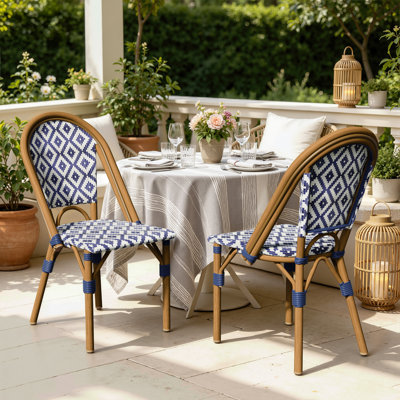 Kasie Wicker Premium All-Weather Wicker Outdoor Dining Side Chair