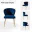 Fauteuil d'appoint moderne en velours avec dossier capitonné Leona H 29 po-764843810