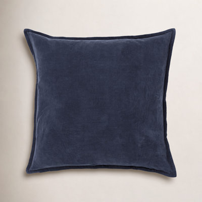 Edgar Square Cotton Velvet Throw Pillow