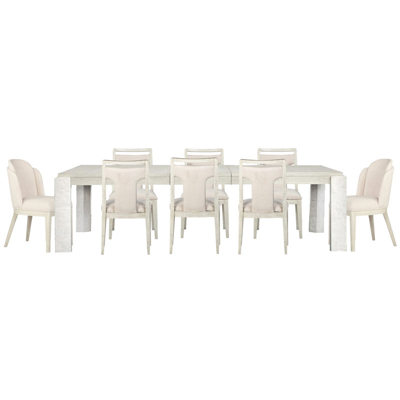Table de salle à manger extensible Rigsby avec 6 chaises d'appoint et 2 chaises