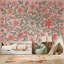 Papier peint floral rose, branches botaniques, décoration murale moderne amovible-1018735633-1018735634