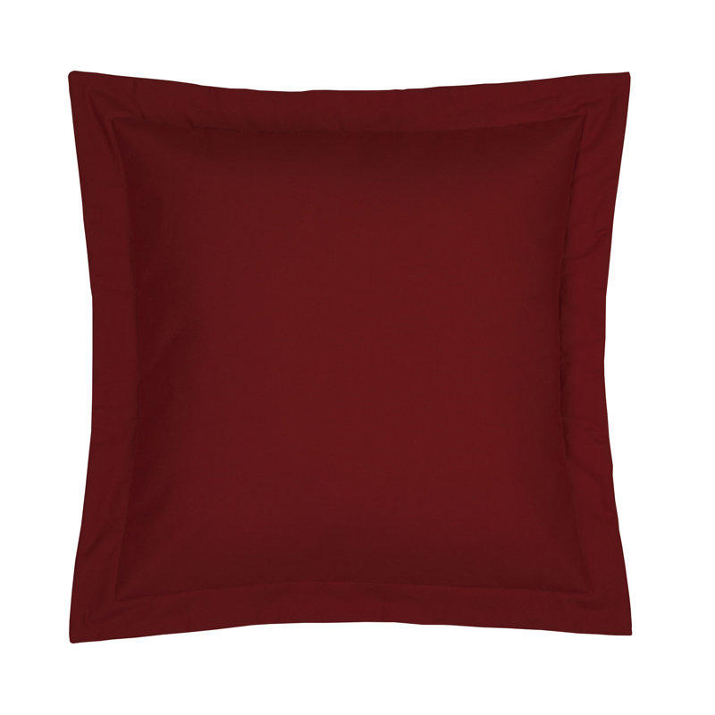 Bouvier Red Traditional Cotton Solid Red Euro Sham