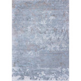 Hand-Knotted High-Quality Silver and Multi-Colored Area Rug