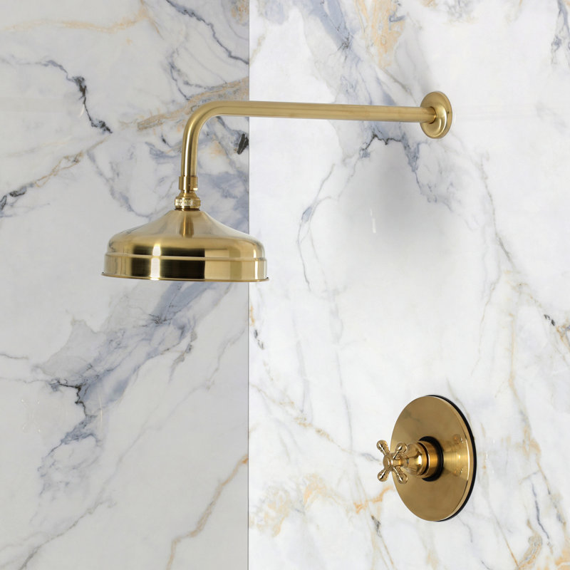 Kingston Brass Metropolitan Single-Handle Pressure Balanced Shower Faucet, Brushed Brass