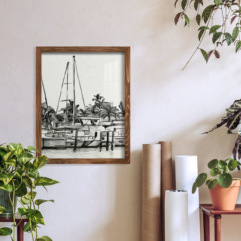 Turaco Neutral Tropics IV, encadré sur papier, H 15 po x l 12 po x P 1 po, Noyer