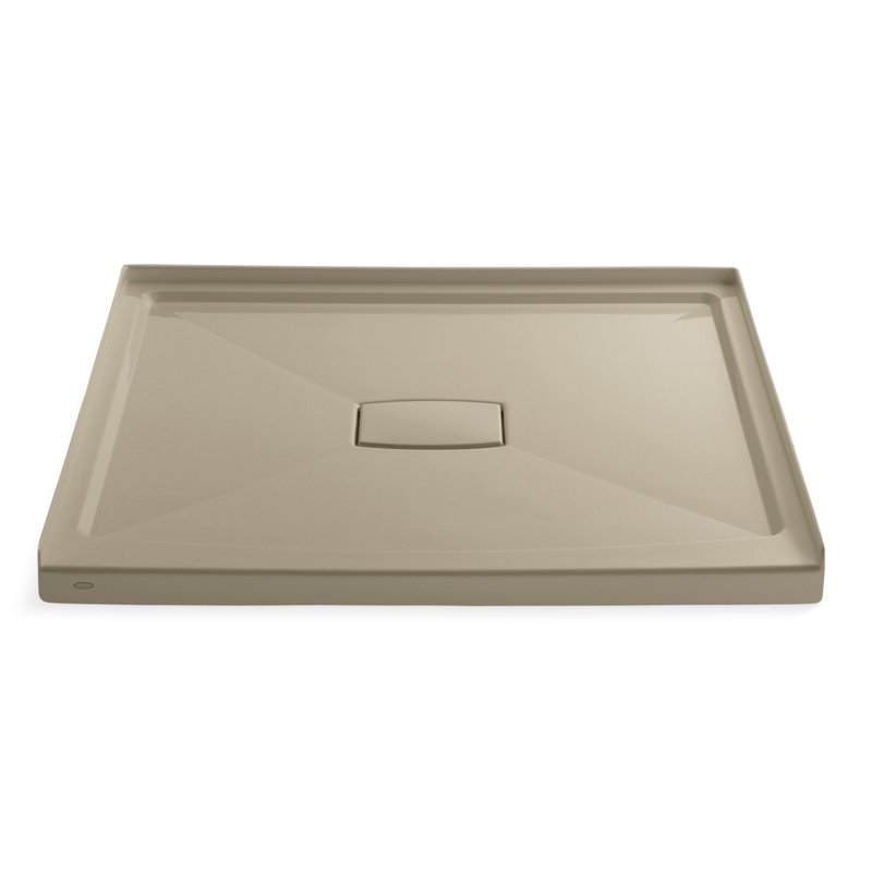 Archer 48" x 48" Single Threshold Center Drain Shower Base with Removable Cover, Mexican Sand