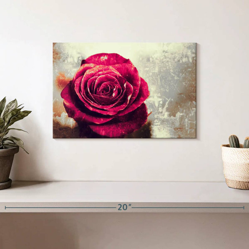 Rose texturé Harnek, H 8 po x l 12 po