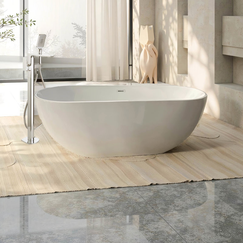 67" And Air Bath Combination Tub, Adjustable Speed, 6 Body Massage Jets, 8 Bubbles, White 100% Acrylic Tub Reinforced With Resin Fiberglass Ac - 199B Model, Speed Control Switch, Bubble &
