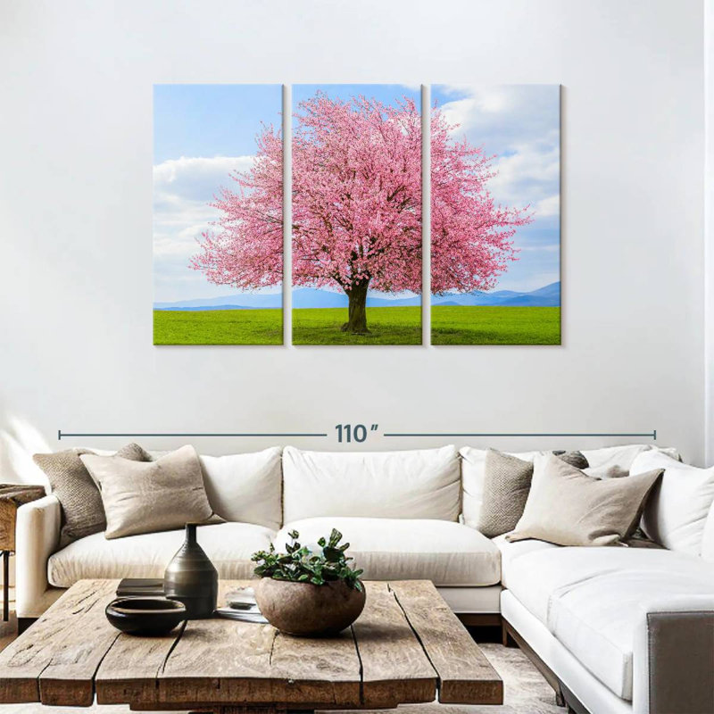 Harnek fleurissant arbre sakura, H 48 po x l 74 po