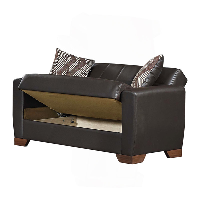Causeuse convertible avec rangement Collection, Brun