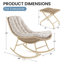 Chaise berçante d'extérieur en osier avec repose-pieds