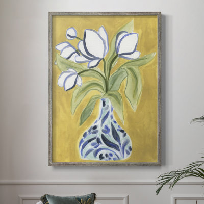 Vase of Tulips II Framed Print - Solid Wood
