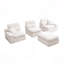 Canapé d'angle avec méridienne et dossier haut, en tissu chenille flammé, coussin en mousse haute densité compressée, canapé gain de place sans montage pour salon ou appartement.-1359307716-1359307717