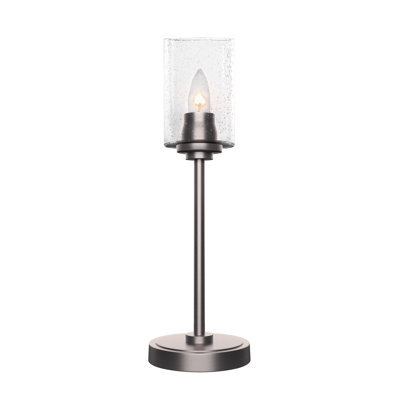 Lampe d'appoint Whitmire illustrée d'un verre à bulles transparent de 4 po