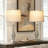 27.5” Rustic Dimmable Bedside Table Lamps with Dual USB Ports & LED Bulbs-1392724661