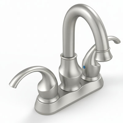 4-Inch Centerset Double Handle Bathroom Faucet with Drain Assembly