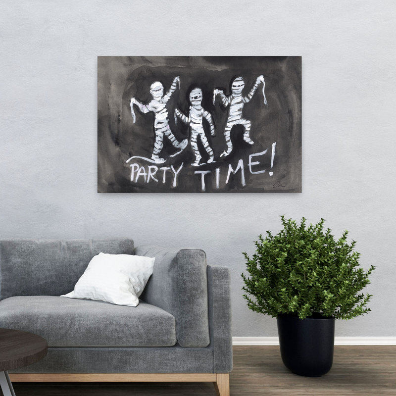 «Dancing Mummies», art contemporain abstrait, H 32 po x l 48 po